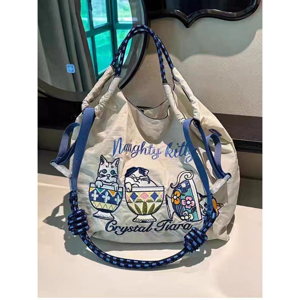 Ball chain Bag กระเป๋าช้อปปิ้งที่เป็นมิตรกับสิ่งแวดล้อม ถือ หญิง ข้ามร่างกาย กระเป๋าข้ามร่างกาย ข้าม กระเป๋า ร่างกาย