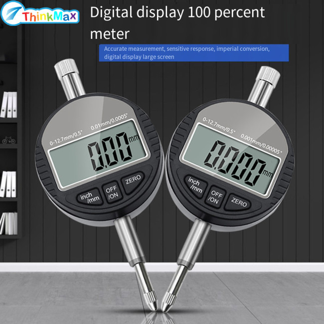 ของแท้100%! เครื่องวัดตัวบ่งชี้หน้าปัดดิจิตอลอิเล็กทรอนิกส์ 0-12.7 มม./0.5 นิ้ว/การแปลงเมตริกความละเอียดสูง
