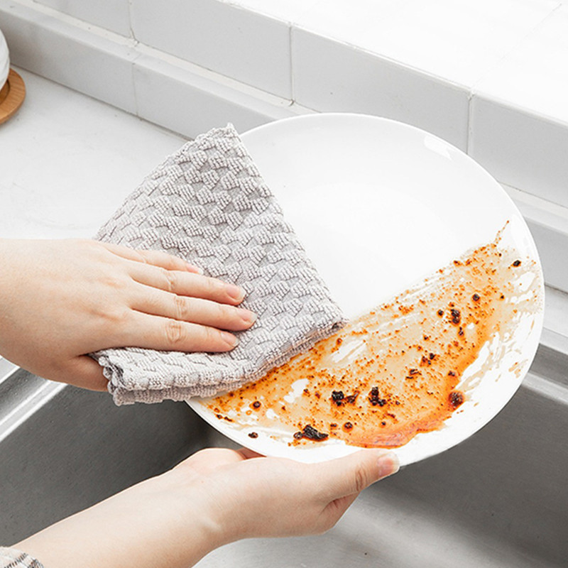 จูเจีย ผ้าเช็ดทําความสะอาดในครัวเรือนใช้ได้ทั้งแห้งและเปียกด้วยการดูดซึมน้ํามันที่แข็งแรงและไม่ทําให้ผมหลุดร่วง - รูปที่ 5