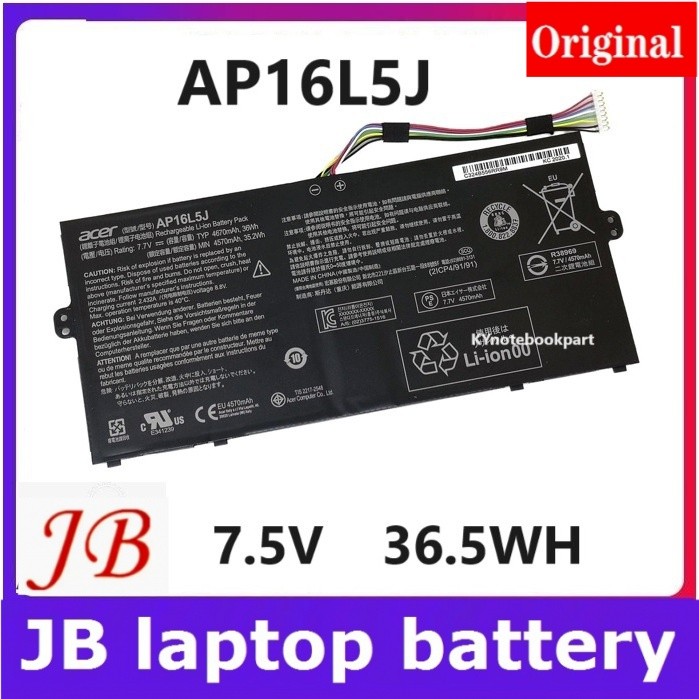 ✿BATTERY ORIGINAL Acer แบตเตอรี่ ของแท้ Acer Aspire SWIFT 5 SF514 S5-571 SP111-32 N17W3  AP16L5J