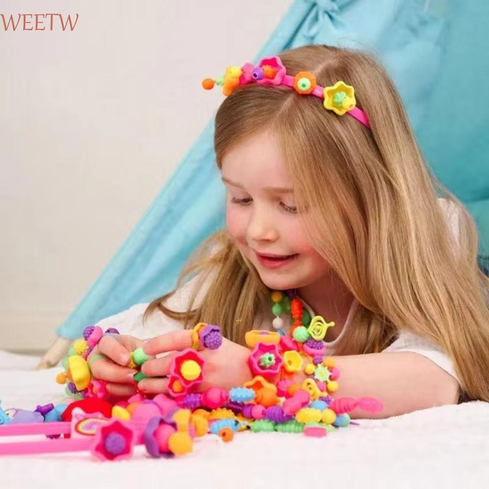 Weekw 108/188/308 ชิ้น DIY Handmade ลูกปัดชุดของเล่น, Multi-รูปการศึกษา Snap Pop ลูกปัดชุด,ของเล่นทําด้วยมือที่มีสีสันปลอดภัยศิลปะหัตถกรรมเครื่องประดับทําของเล่นเด็ก