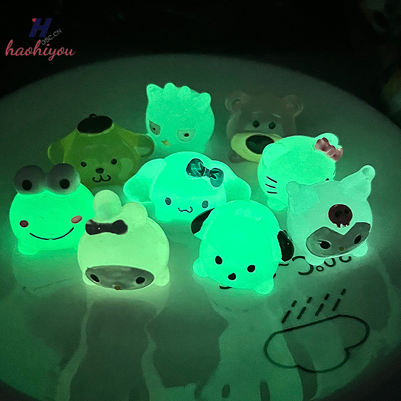 <haohiyou> Luminous Sanrio Key Chain การ์ตูน Kuromi Melody Hello Kitty Cinnamoroll จี้ Bell Key แหวนกระเป๋าเป้สะพายหลัง Ch กระเป๋าตกแต่งรถ Nice