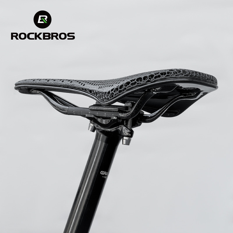 Rockbros 3D การพิมพ์จักรยานอานเบาะคาร์บอน Fibre น้ําหนักเบา Streamline แผนที่จักรยานอานรังผึ้งตาข่ายกันกระแทก Hollow Breathable Professional จักรยานอุปกรณ์เสริม - รูปที่ 5