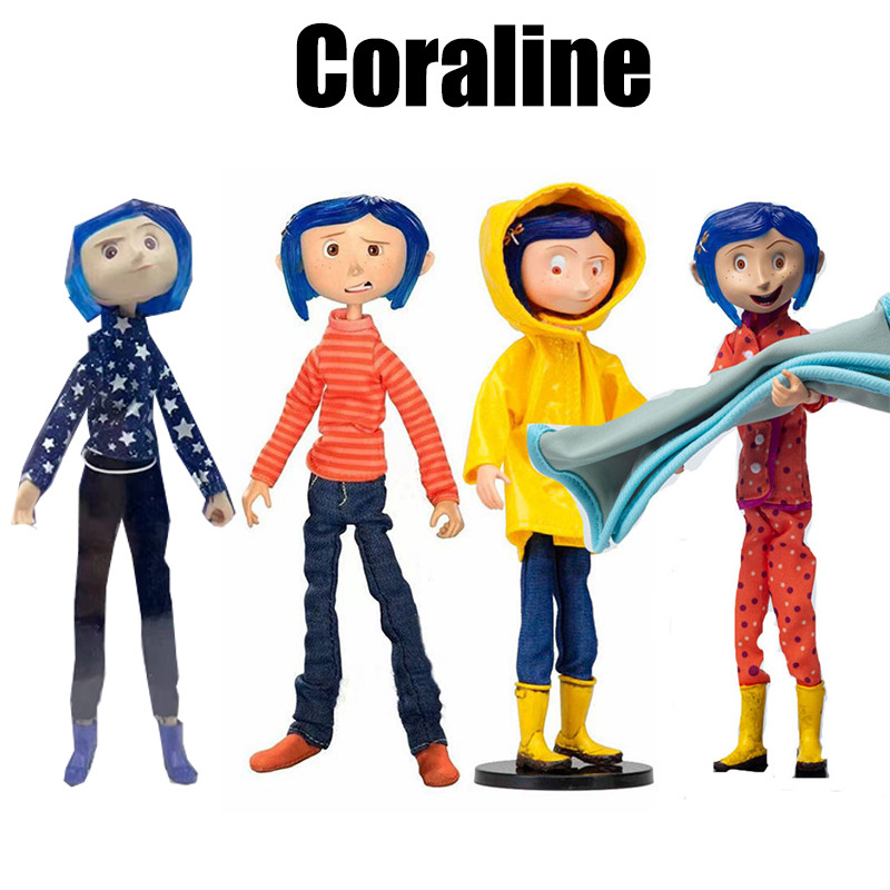 ตุ๊กตา 23 ซม.ของเล่นตุ๊กตา Coraline Movable Joint Action Figure Coraline & The Secret Door