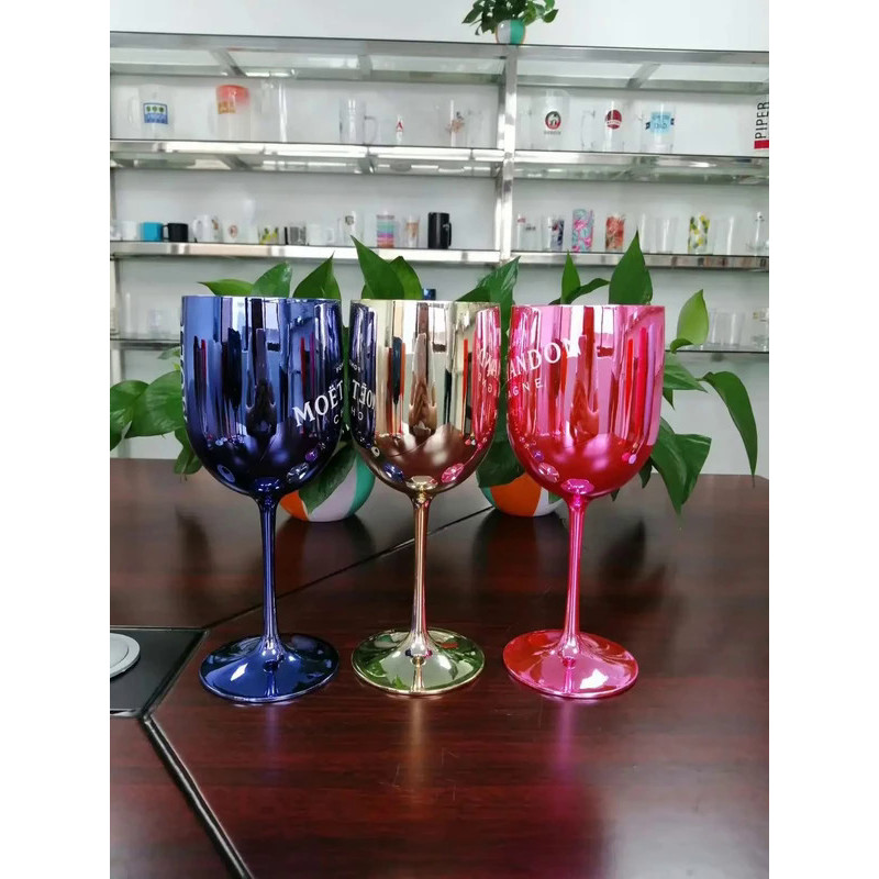 with Logo Champagne Flutes Glasses Plastic Wine Glasses Dishwasher-safe White Acrylic Champagne Glas
