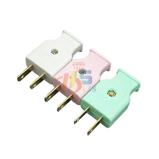 ML-945 ปลอดภัยไม่เป็นอันตราย ปลั๊กไฟตัวผู้ คละสี พลาสติกอย่างดี ขาทองเหลือง ทนกระแสไฟฟ้า10A 250V ไฟบ้าน220v
