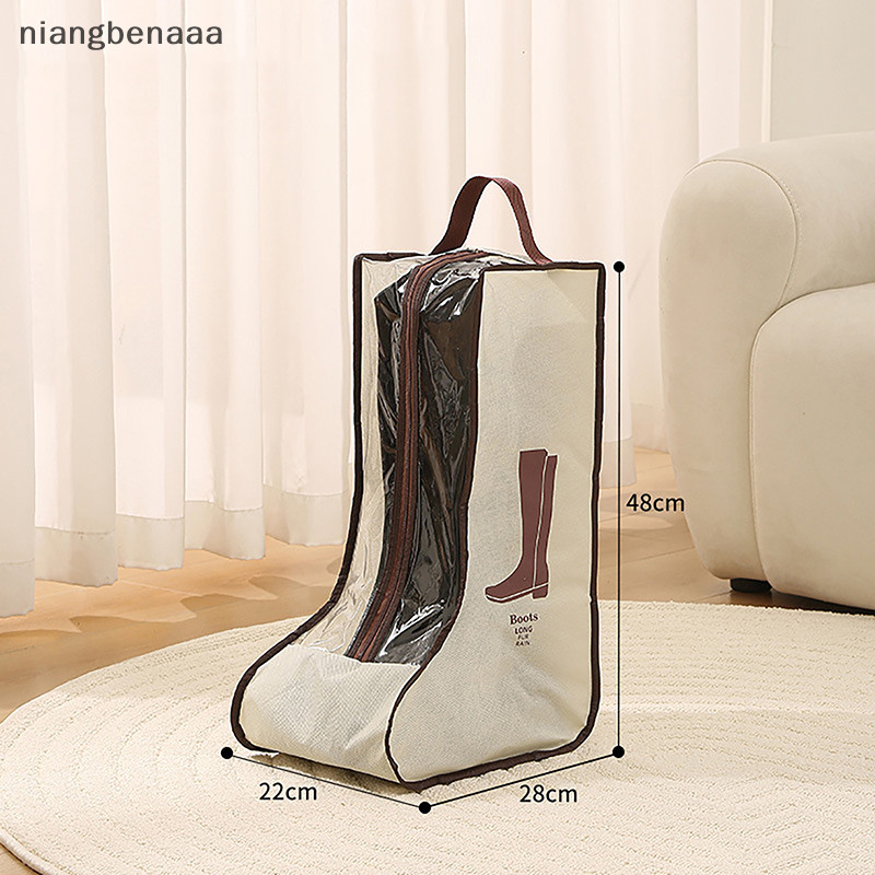 (niangbenaaa) รองเท้าถุงเก็บยาวขี่รองเท้าฝนกันฝุ่นออแกไนเซอร์เดินทางแบบพกพากระเป๋าซิปอุปกรณ์เสริมรายการใหม่