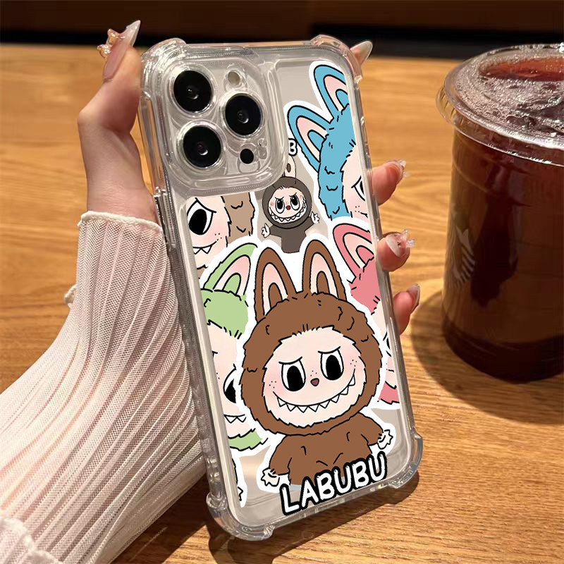 CASE นิ่มกันกระแทกเคสโทรศัพท์ สำหรับรุ่น เคสสำหรับ 13/12/14 Plus Pro Max 8/7 Plus X/XR 11 12pro ลาเบอร์บู