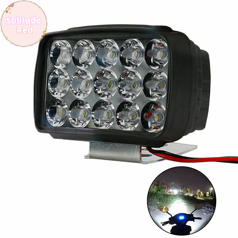 Solitudered ไฟหน้ารถจักรยานยนต์ Spot Light 15 LED 1000LM Motos ATV UTV สกู๊ตเตอร์ Lighg TH