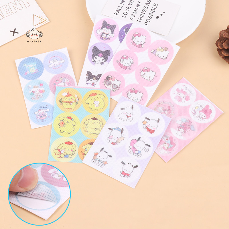 {maybest} 36 ชิ้น Sanrio Kuromi Cinnamoroll My Melody Anti-ยุงสติกเกอร์หน้าจอแพทช์สติกเกอร์ป้องกันยุงเสื้อผ้าหมวกตกแต่ง {TH}