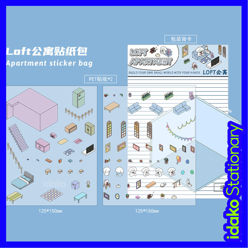 Idako 3D สติกเกอร์ Miniature Storage ภูมิทัศน์สติกเกอร์ DIY สไตล์เกาหลีสามมิติคู่มือน่ารัก SS168 สติ๊กเกอร์ ฉาก สติ๊กเกอร์ฉากหลัง สติ๊กเกอร์ 3d สติ๊กเกอร สติ๊กเกอร์ diy sticker