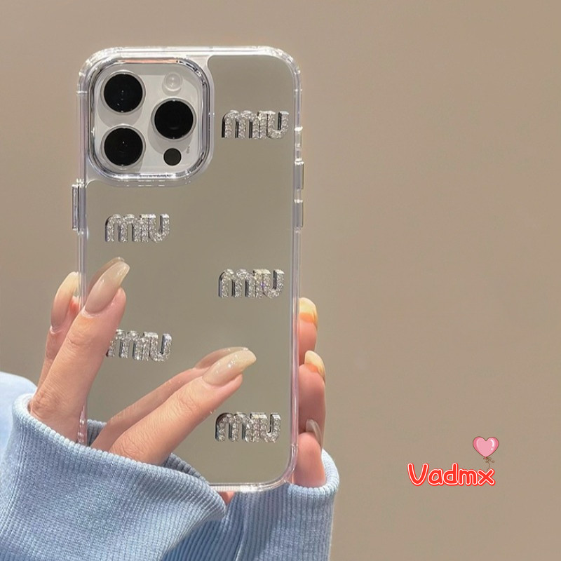 3dเพชรตัวอักษรกระจกเครื่องสําอางหรูหราเคสโทรศัพท์สําหรับvivo V40 Pro Lite V40E Y37 Y37M Y36T Y300 Pr