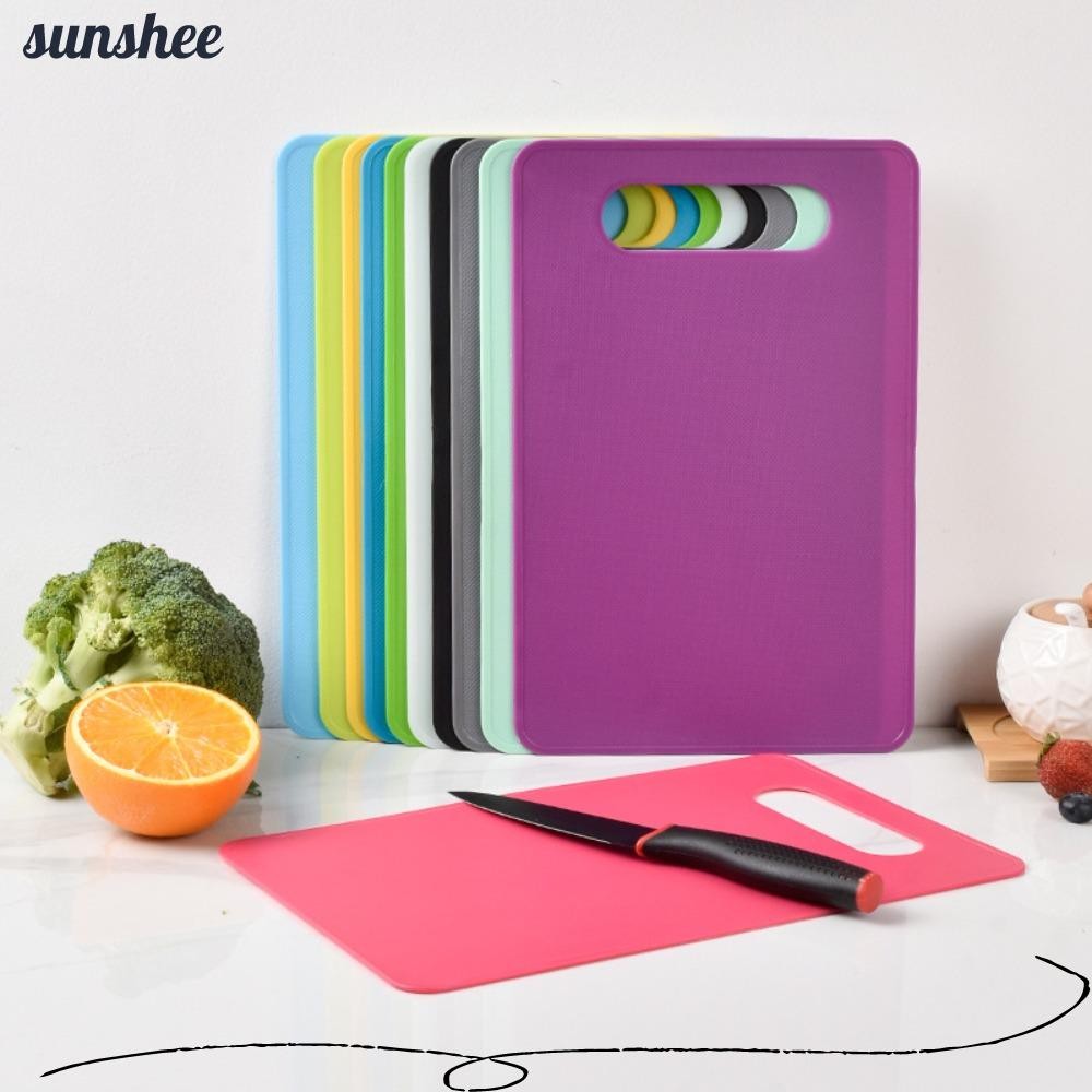 Sunshee เขียงพลาสติก, PP เขียงสีลูกกวาดเป็นมิตรกับสิ่งแวดล้อม, มัลติฟังก์ชั่นแผ่นที่แข็งแกร่งห้องครัวเครื่องมือทําอาหารเขียงกลางแจ้งแคมป์ปิ้ง
