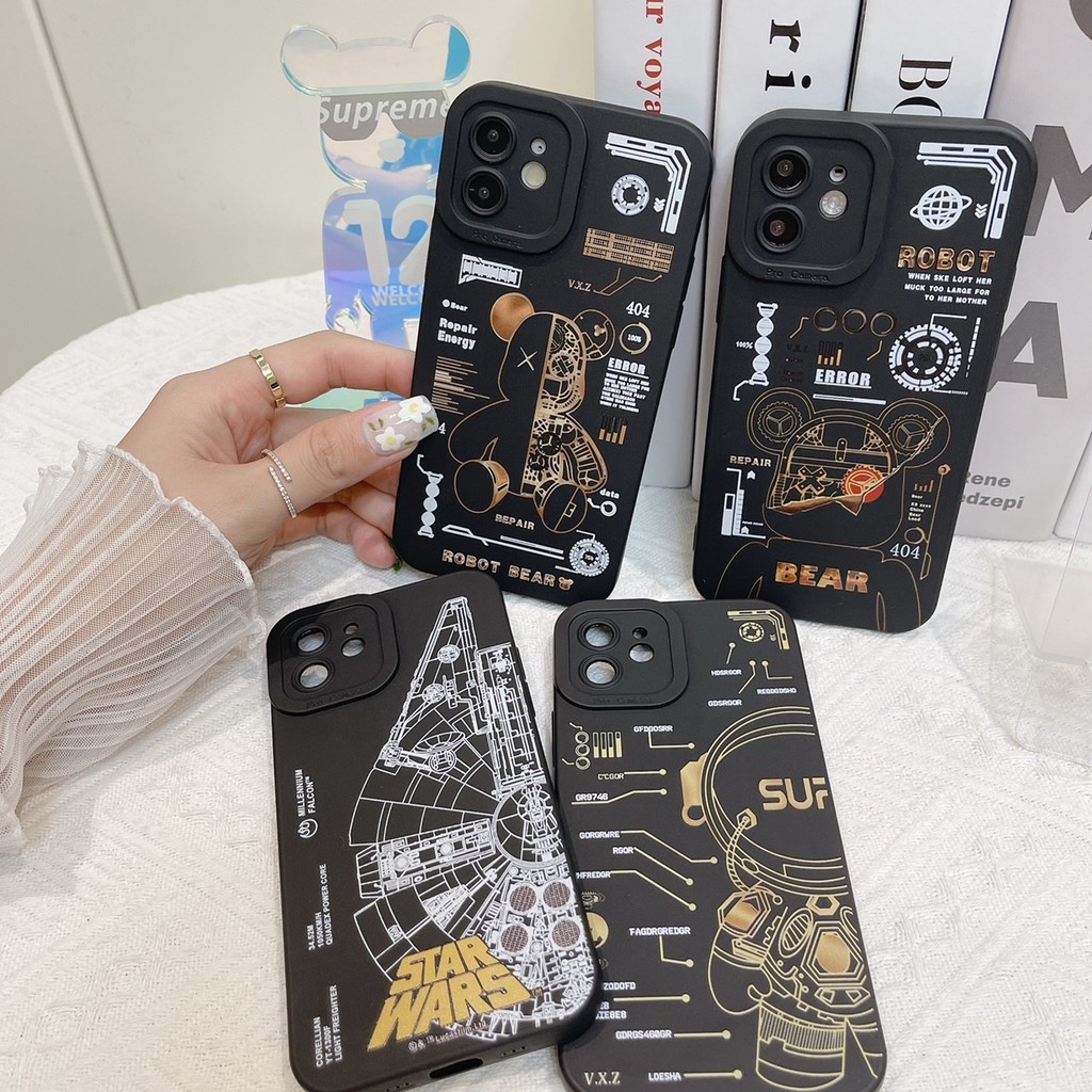 ตรงรุ่น เคส SAMSUNG A06 A16 A55 A35 A25 A15 A05 A05S A04 A04S A14 A24 A34 A54 ตรงรุ่น เคสลายหมี เคสนิ่ม กันกระแทก 004