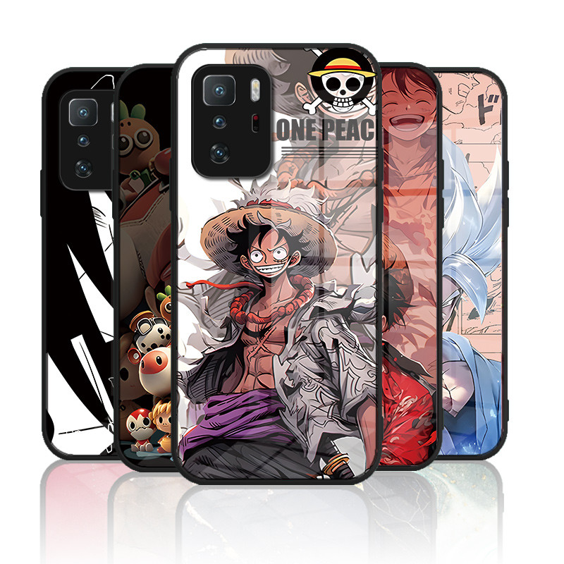 เคสกระจก Xiaomi Poco X3 GT 5G เคสกระจกนิรภัยฮาร์ดฝาหลังขอบซิลิคอนอ่อน