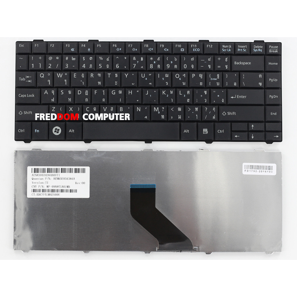 คีย์บอร์ด FUJITSU Lifebook LH520 LH530 LH530G ไทย-อังกฤษ KEYBOARD