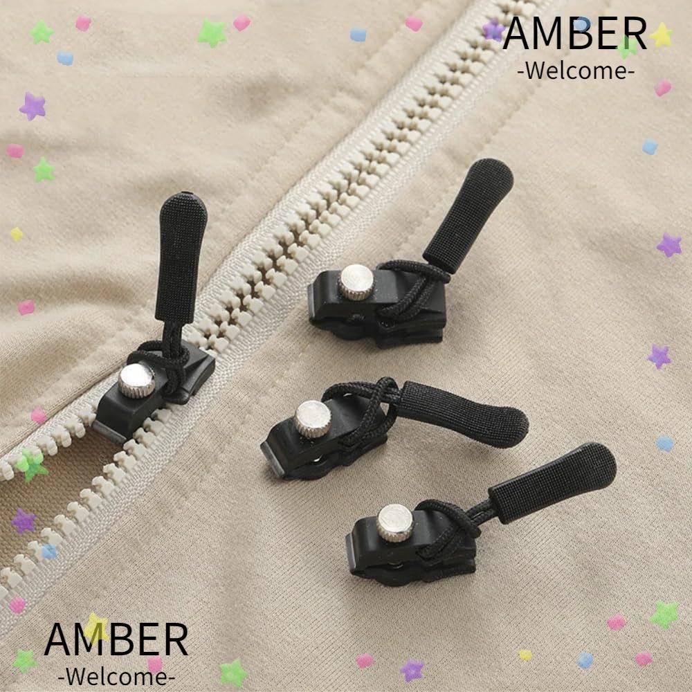 ชุดซ่อมซิป AMBER, เปลี่ยนหัวเข็มขัดไม่ดีหัวซิปที่ถอดออกได้, DIY 3 ขนาดที่แตกต่างกันเครื่องมือเย็บผ้า Instant Zipper Puller