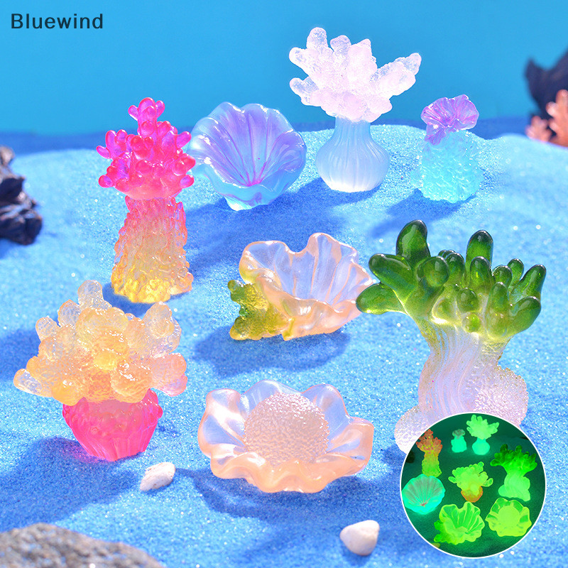 Bluewind Marine Luminous Coral Micro เครื่องประดับภูมิทัศน์เรืองแสง Coral Oyster DIY เดสก์ท็อปปลา Aquarium Decor ของเล่นตุ๊กตาใหม่