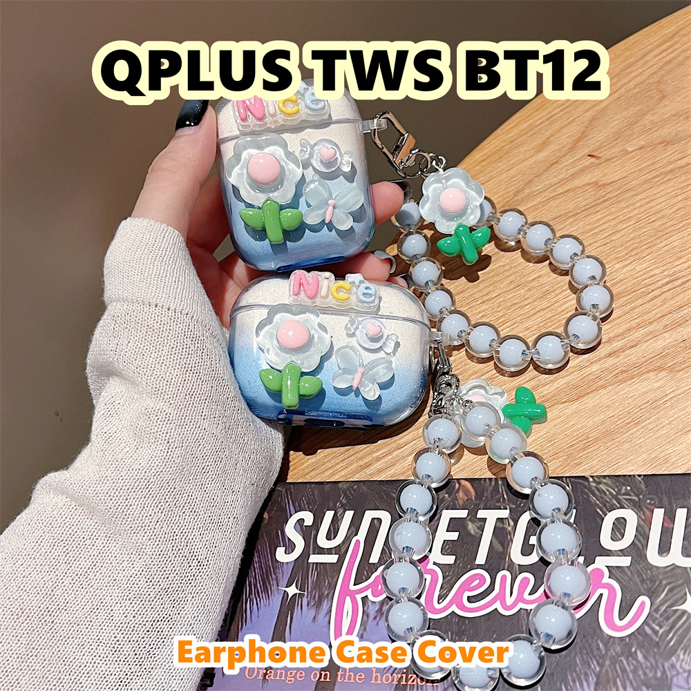 Trend Frontfor QPLUS TWS BT12 Case DIY สไตล์ฤดูร้อนซิลิโคนอ่อนนุ่มหูฟังกรณีปลอกฝาครอบ