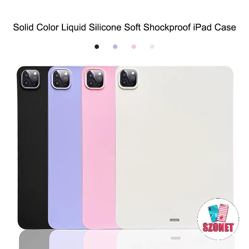 Siliconeไม่มีลายนิ้วมือเคสแท็บเล็ตสําหรับiPad Mini 6 iPad 9.7 5th Air 3 Air 4 Air 5 iPad 10.2 9th 10
