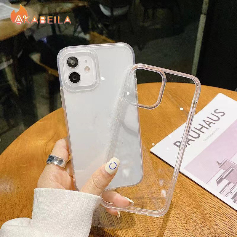 เคสใสบางเฉียบสำหรับ IPhone 15 11 12 13 14 15 Pro Max Xs Max XR 6 7 8 Plus SE 2020 Cover Case