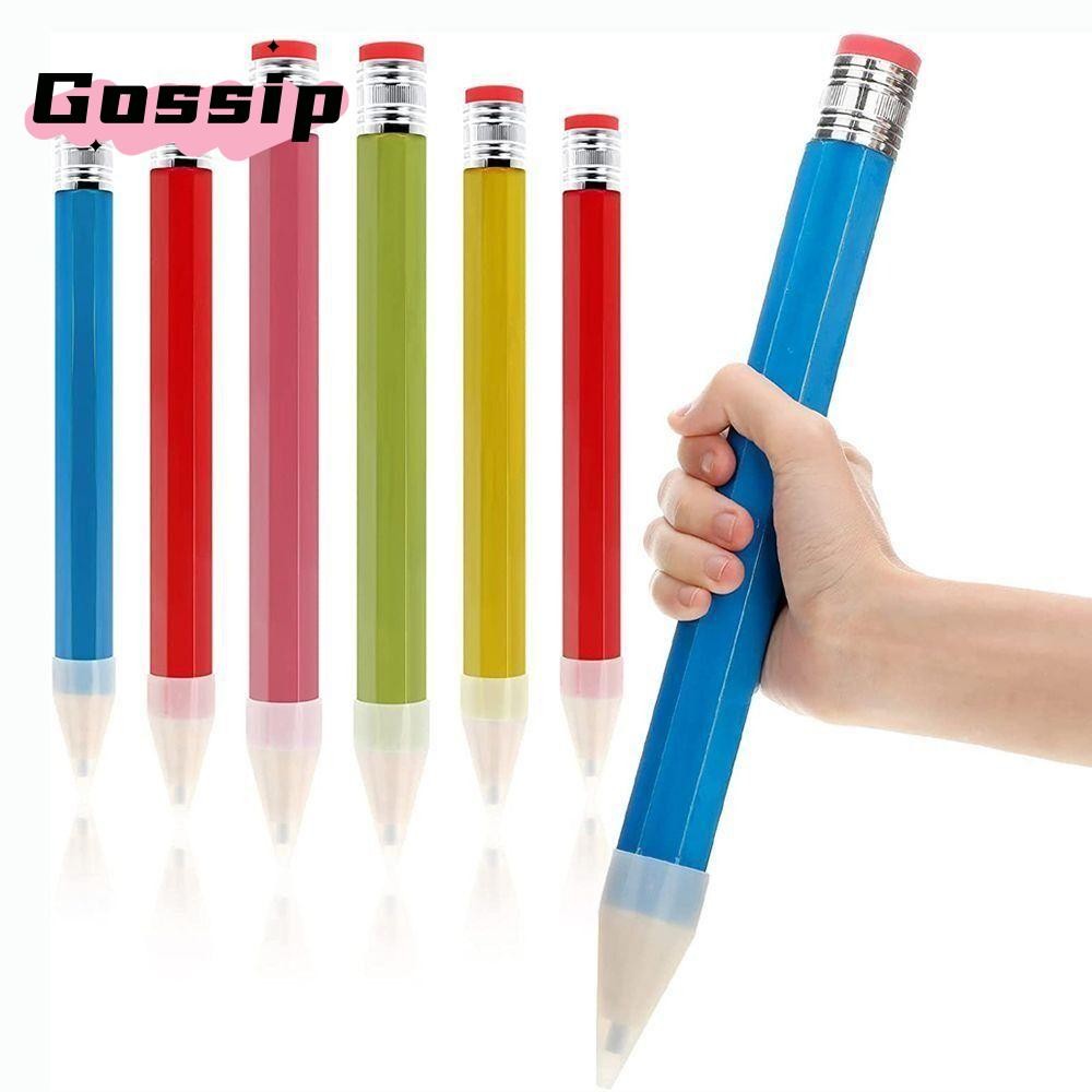 Gossip ดินสอยักษ์เครื่องเขียนสร้างสรรค์ของขวัญสนุกพร้อมยางลบประสิทธิภาพ Prop สําหรับจิตรกรศิลปินนักเรียน