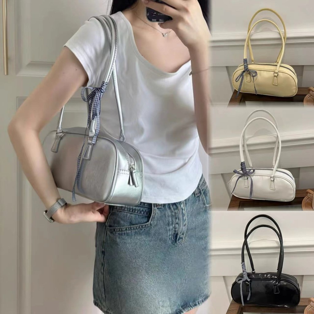 shiny girl กระเป๋าแฟชั่นใหม่-กระเป๋ารักแร้ -สีพื้นสวยๆ ใส่ของได้เยอะ เหมาะกับสาวๆทุกท่าน