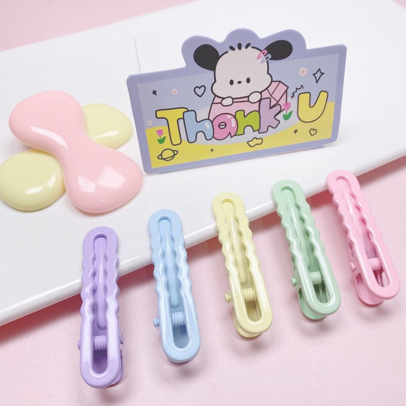 [100 ชิ้นพร้อมสต็อก] 5เซนติเมตรคลื่นคลิป ยู-รูปกิ๊บ ทําเอง กิ๊บแฮนด์เมดอุปกรณ์ผมผสมน่ารักเรียบขายส่งคลิปด้านข้างกิ๊บอุปกร