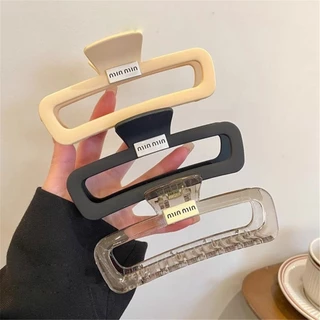 Elegant Temperament Frosted Grab Clip Ins แฟชั่นเรียบง่ายคลิปฉลามขนาดใหญ่ Niche Design เครื่องประดับผมอเนกประสงค์