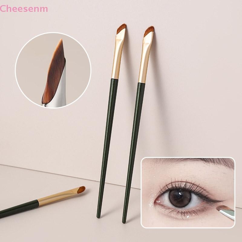 Cheenm อัพเกรด Eyeliner Eyebrow Brush Slang Flat Sickle Blade Eyeliner Brush Hair Fiber Eye Brow Contour เครื่องมือแต่งหน้า TH
