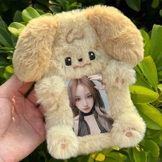 จัดส่งจากประเทศไทยBLOOMZO Photocard , Big Eared Rabbit/Border Collie Rabbit/Dog/Cat Photo Card Holder, Cute Plush Multifunctional Cards Sleeve Student