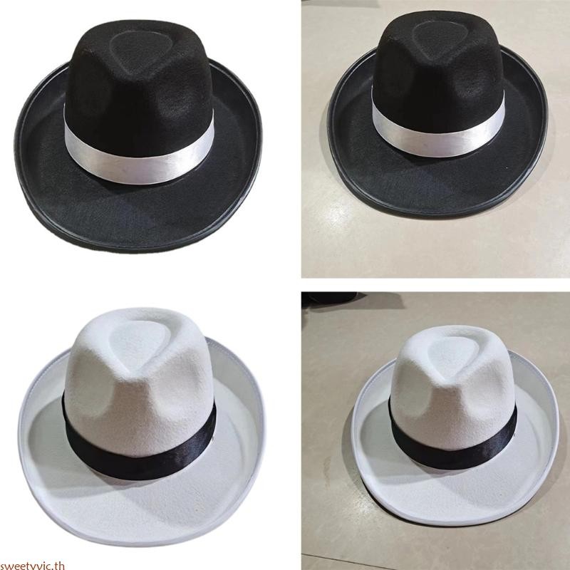 Sweety Breathable Trilby หมวกสําหรับนักมายากลสุภาพบุรุษ Carnivals Trilby หมวก Thicken Derby หมวกสําหรับผู้ใหญ่ Casual Gathering W