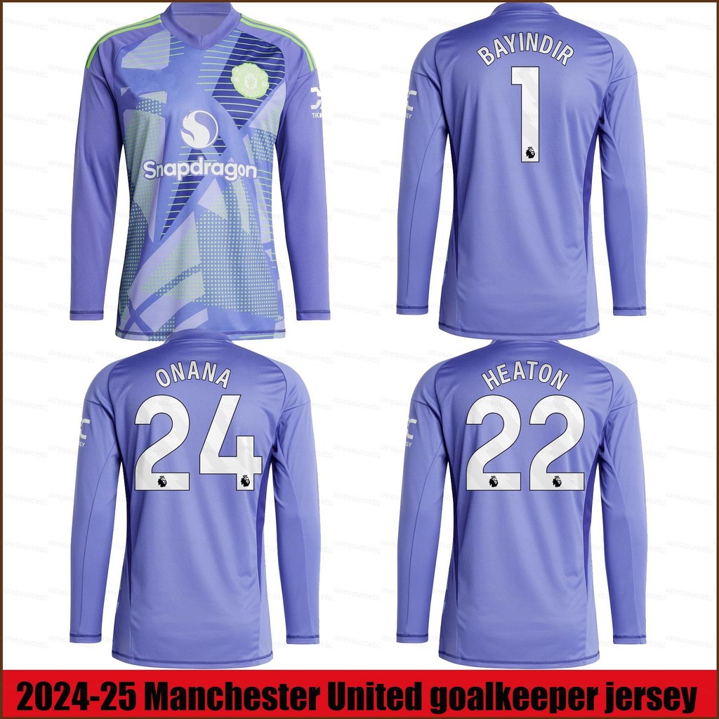 Sqd 2024-25 Premier League Manchester United Heaton Bayındır Onana ผู้รักษาประตูเสื้อแขนยาว