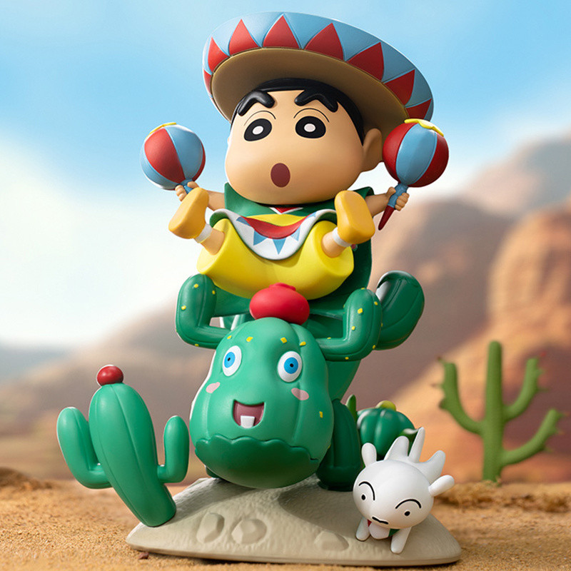 Crayon Shin-Chan ฉากคลาสสิกกล่องปริศนาของขวัญวันเกิดสาวรูปตุ๊กตาสาวเดสก์ท็อปตกแต่ง