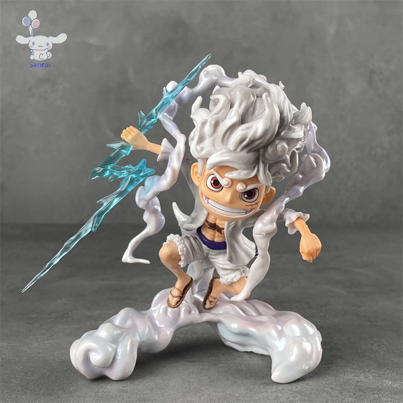 [San] One Piece รูป Nika Luffy Gear 5 : Gum-Gum ผลไม้ Kawaii มังงะของเล่นสําหรับ Boy Collection ตุ๊ก