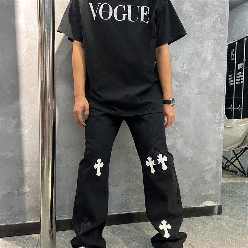 เสื้อยืดแขนสั้นพิมพ์ลายประภาคารอินเทรนด์