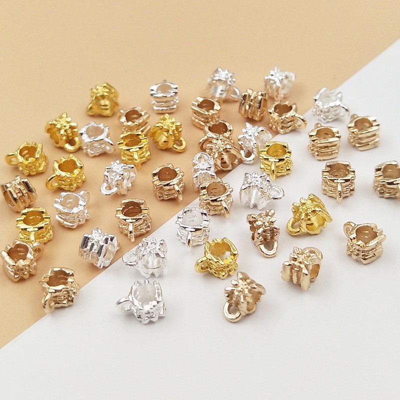 50pcs โลหะผสมขนาดใหญ่ลูกปัดจี้ DIY สร้อยข้อมือเครื่องประดับอุปกรณ์ขายส่ง