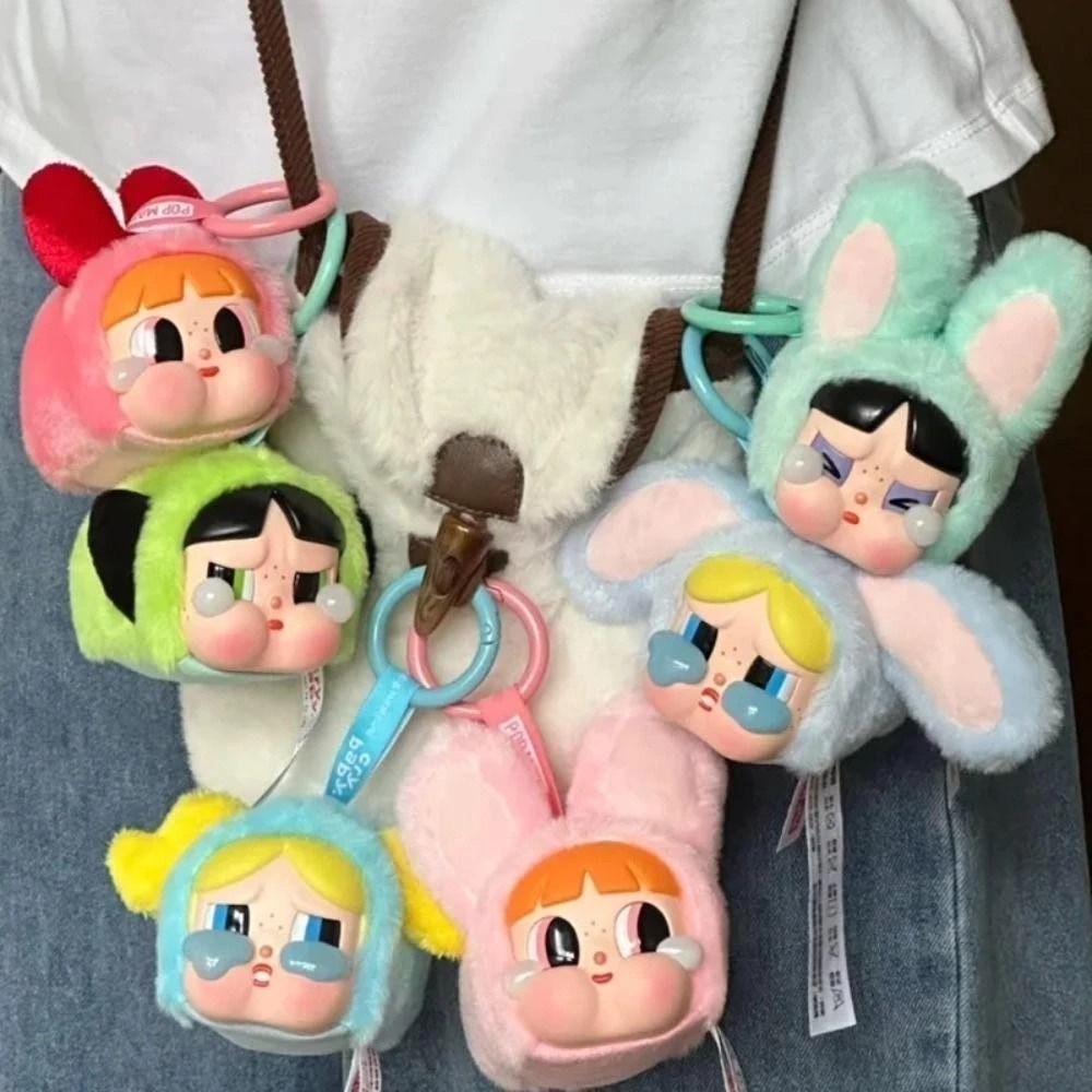 ครายเบบี้ พาวเวอร์พัฟเกริล พวงกุญแจ CRYBABY x Powerpuff Girls น่ารัก หน้าไวนิล ตุ๊กตา พวงกุญแจการ์ตูน เลือกแบบได้