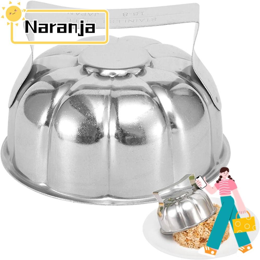 Naranja รูปทรงดอกไม้ Rics Mould, สแตนเลสรูปมะละกอทอดข้าวกด Mould, ข้าวรูปทรงกลีบดอกไม้สําหรับข้าวผัดสไตล์ร้านอาหาร