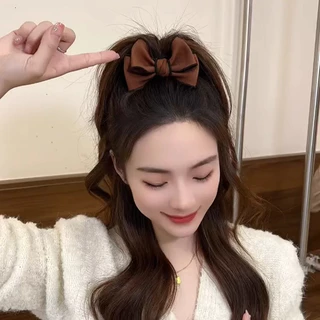 แฟชั่น Bowknot กิ๊บติดผมผมหางม้าสูง Hairpin Headwear อุปกรณ์เสริม