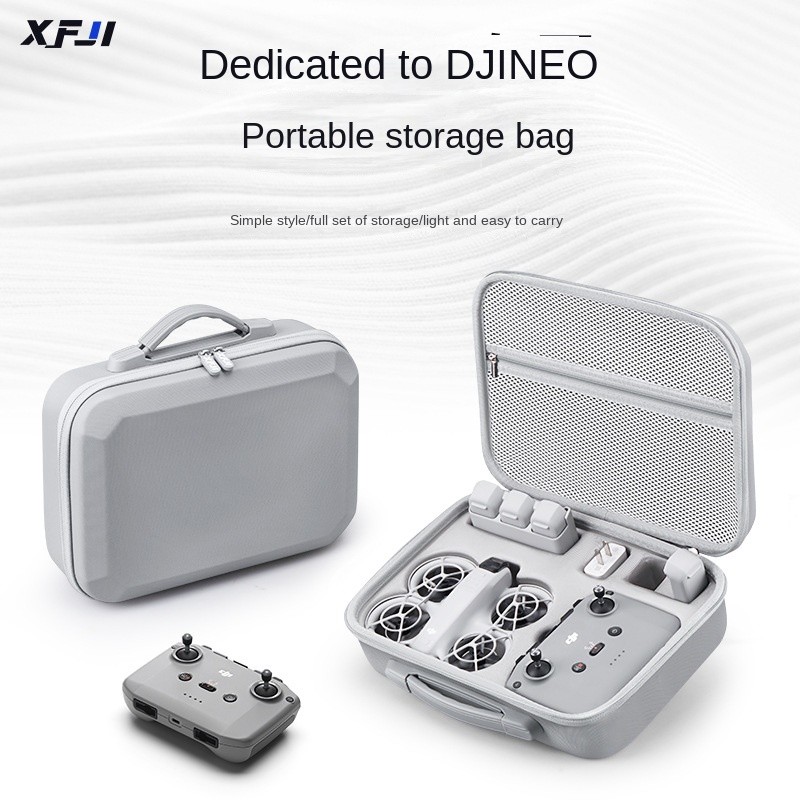 เหมาะสําหรับกระเป๋าเก็บโดรน DJI NEO, ชุดกล่องอุปกรณ์เสริมกล้องการบินแบบใช้มือถือ, กระเป๋าพกพา PU กันน้ํา