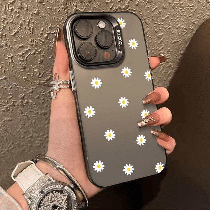 🔥เคสโทรศัพท์แอปเปิ้ล🔥 ทนต่อสิ่งสกปรก 11 12 13 14 15 Pro Max XS X XR 7 8 14Plus ป้องกันการชนกันดอกไม้สีเหลือง