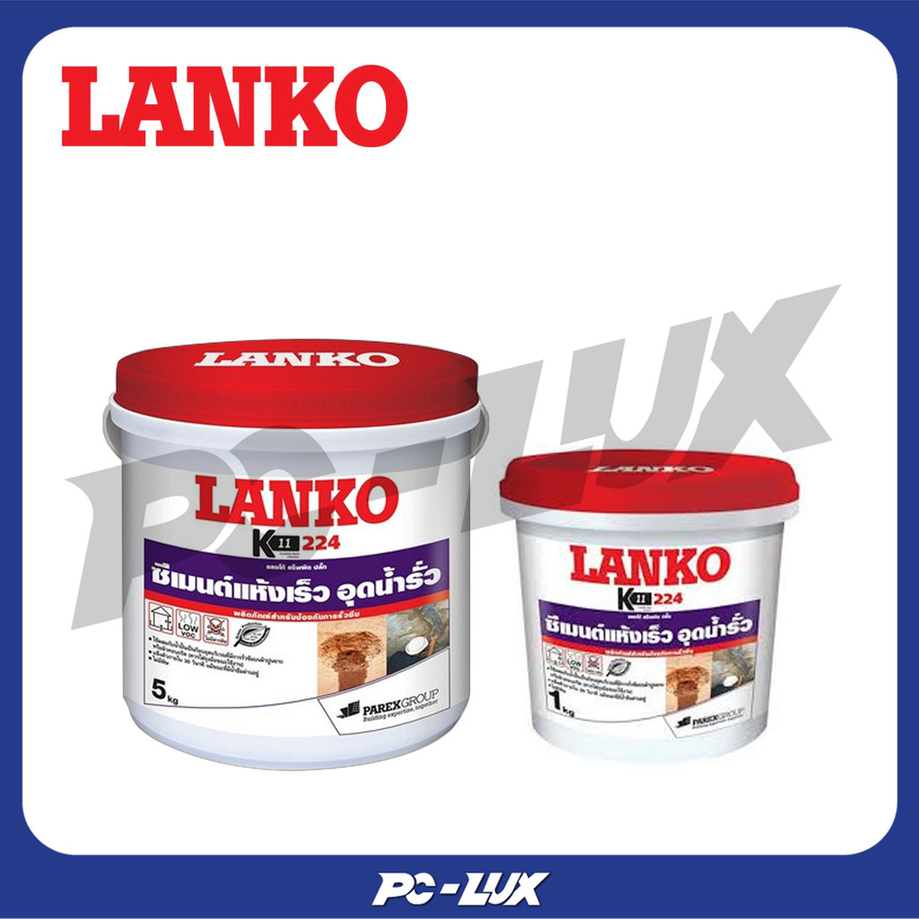 LANKO ซีเมนต์อุดรอยรั่วซึมชนิดแห้งเร็ว รุ่น 224 สีเทา