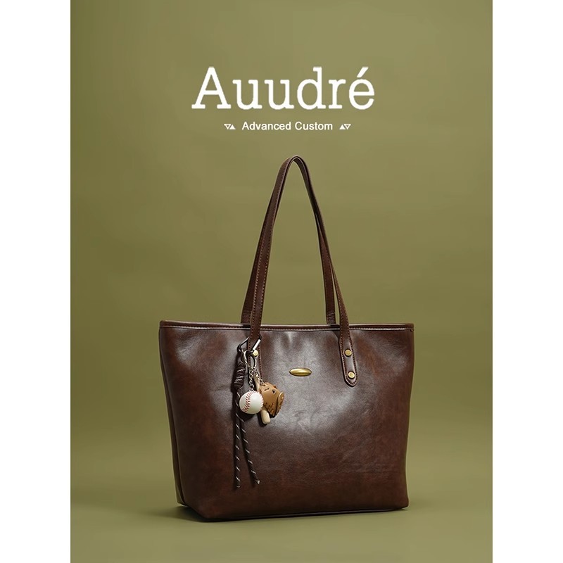 Auure กระเป๋าความจุขนาดใหญ่ผู้หญิง 2026 สไตล์ใหม่ฤดูใบไม้ผลิฤดูร้อนกระเป๋าสะพายไหล่เดียว