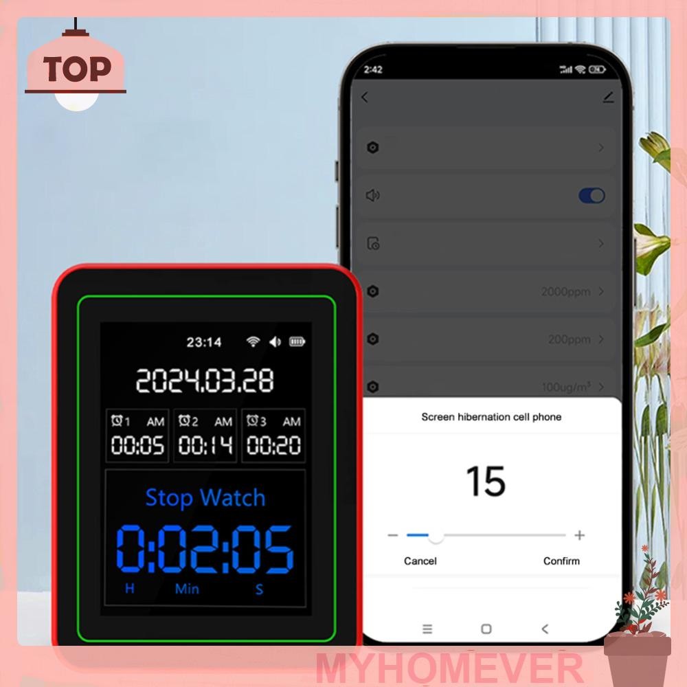 Tuya WiFi 15-in-1 Air Quality Detector PM0.3 PM2.5 PM10 CO CO2 TVOC HCHO Tester [myhomever.th]
