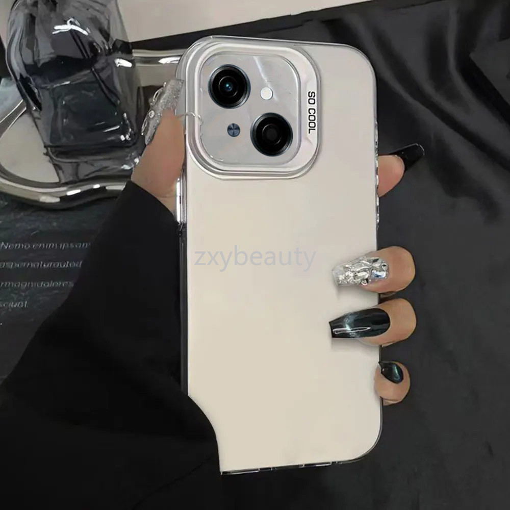 ปลอก Tecno Spark Go 1 5G 4G 2025 กรณีโลหะ Frosted Hard คู่หรูหราเลเซอร์สําหรับ Go1 Go2025 SparkGo1 SparkGo2025 Shell ฝาหลัง
