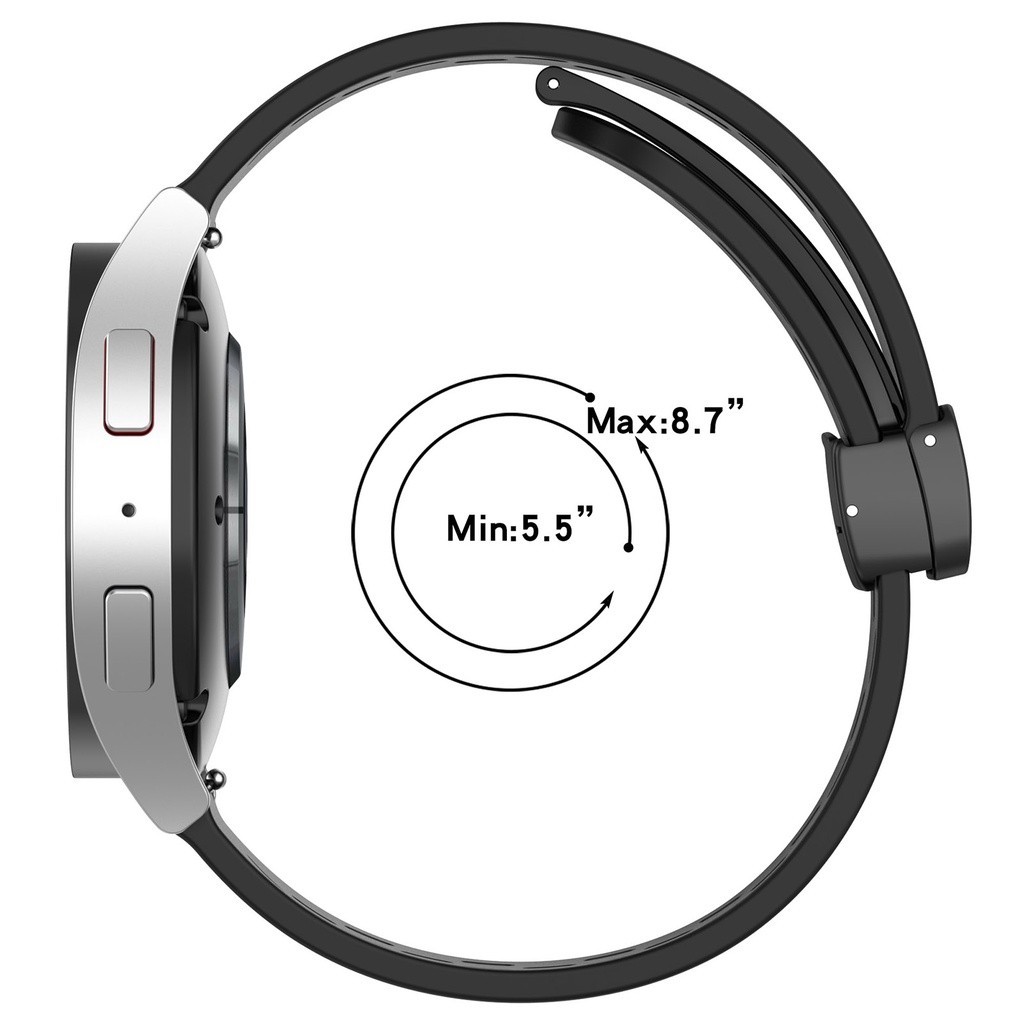 สายซิลิโคนพับหัวเข็มขัดแม่เหล็กหัวเข็มขัดสําหรับ Redmi Watch 5 Active / Redmi Watch 5 lite