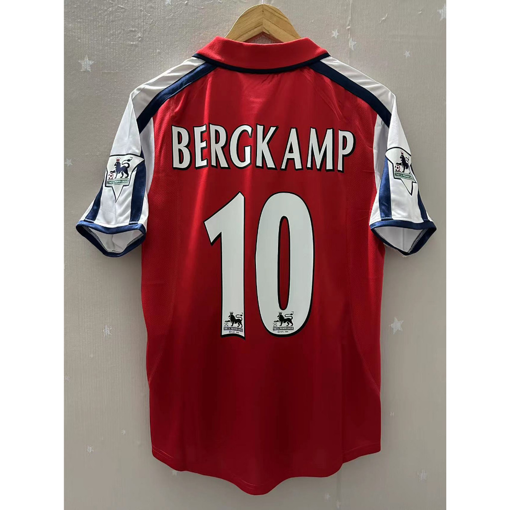 00-01 Arsenal Henry Bergkamp เสื้อฟุตบอลวินเทจบ้านคุณภาพสูงเสื้อยืดที่กําหนดเองเสื้อฟุตบอล