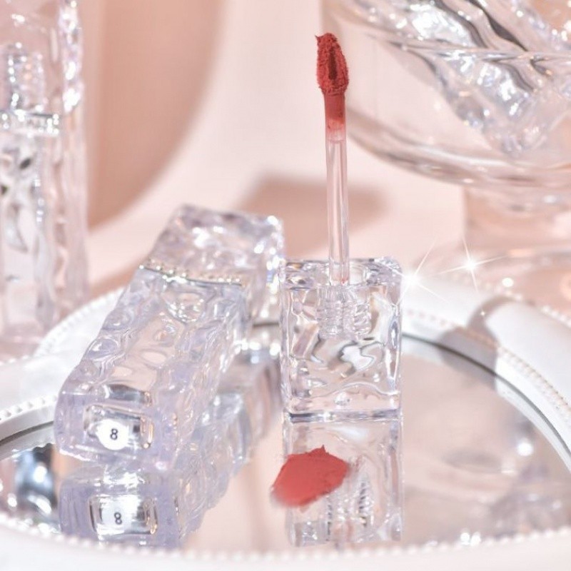 Gogo TALES Ice Cubes Lip Mud ฤดูใบไม้ร่วงและฤดูหนาวลิปสติก Lip Gloss ราคาไม่แพง Student Matte Powder Blusher Lip Glaze Do Not Stick Lip Gloss - รูปที่ 2