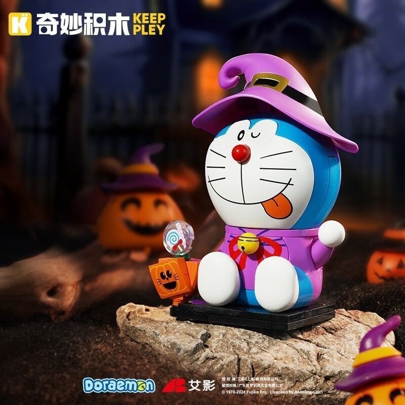 Keeppley Doraemon Round Robot Cat Tinkerbell Cat โมเดลตกแต่งรูป - รูปที่ 3